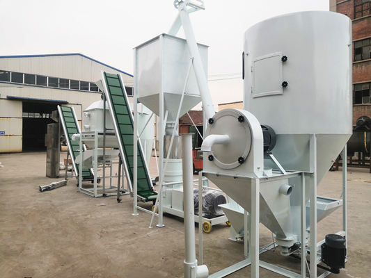 3 Ton Per Hr Alfalfa Pellet Production Line 4.5mm To 8mm Small Cattle Feed Plant